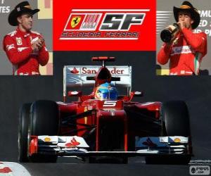 yapboz Fernando Alonso - Ferrari - 2012 ABD Grand Prix, sınıflandırılmış 3.